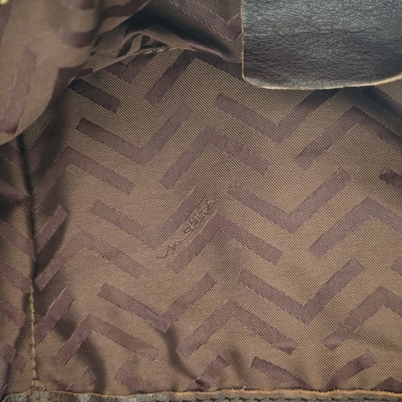 Via Spiga Brown Cow Leather Slouchy Hobo Bag - Picture 7 of 11